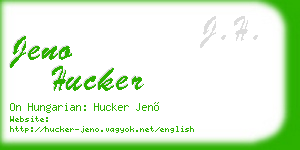 jeno hucker business card